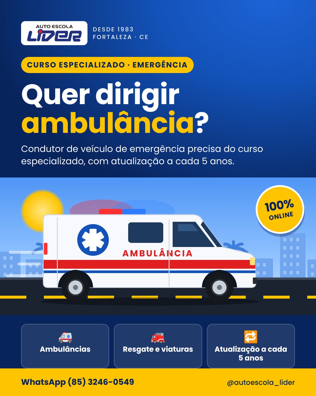 Formação Condutor Especializado em Transporte de Veículos de Emergência