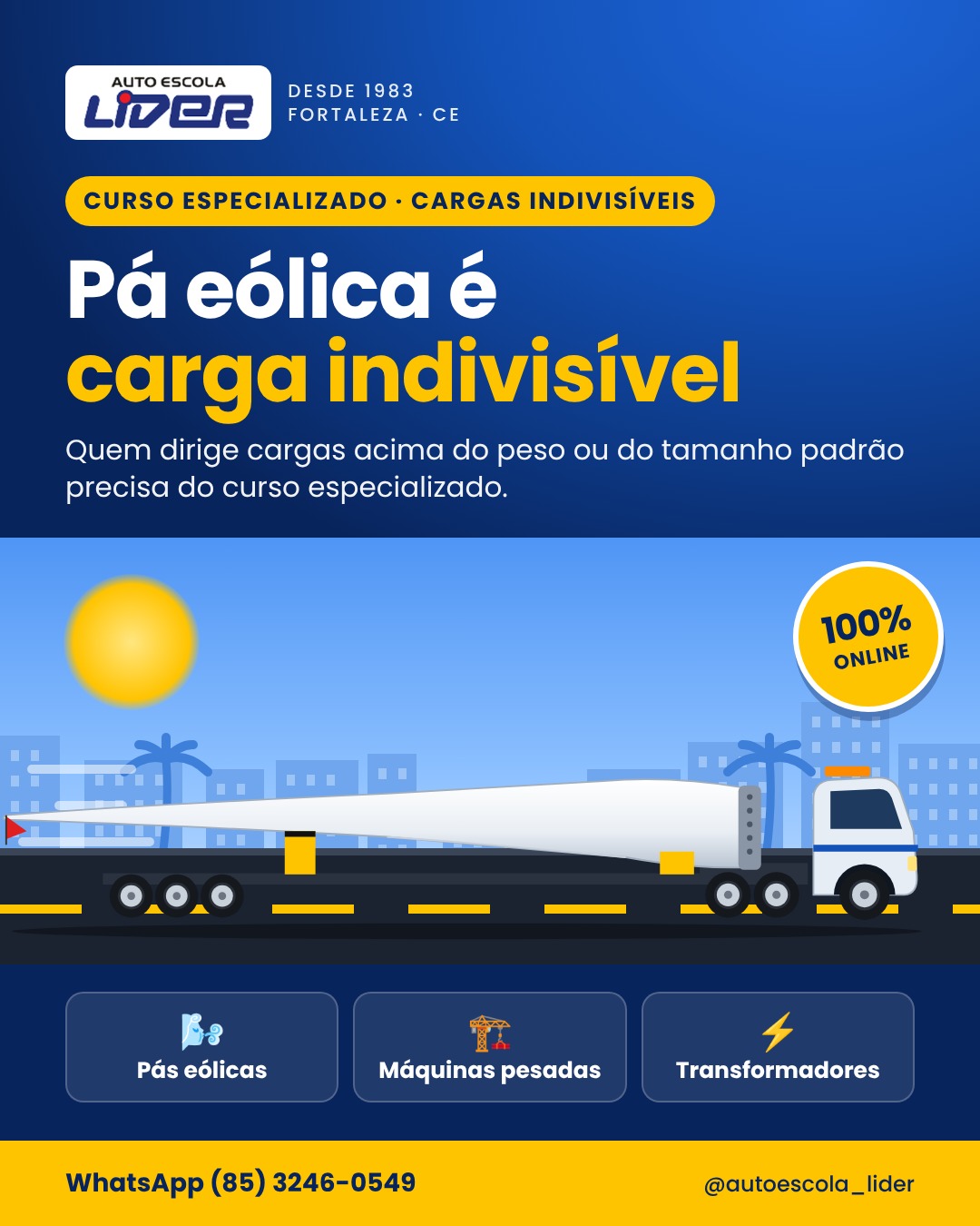 Formação Condutor Especializado em Transporte de Cargas Indivisíveis