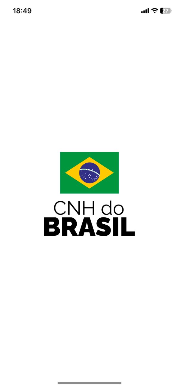 Tela de abertura do app CNH do Brasil